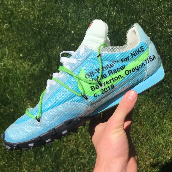 Nike x Off White x Wmns Waffle Racer ‘Vivid Sky’ - Picture 3 of 5